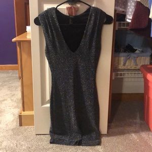 Silver tight dress